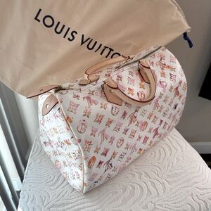 Louis Vuitton Watercolor Aquarelle Speedy 35 White